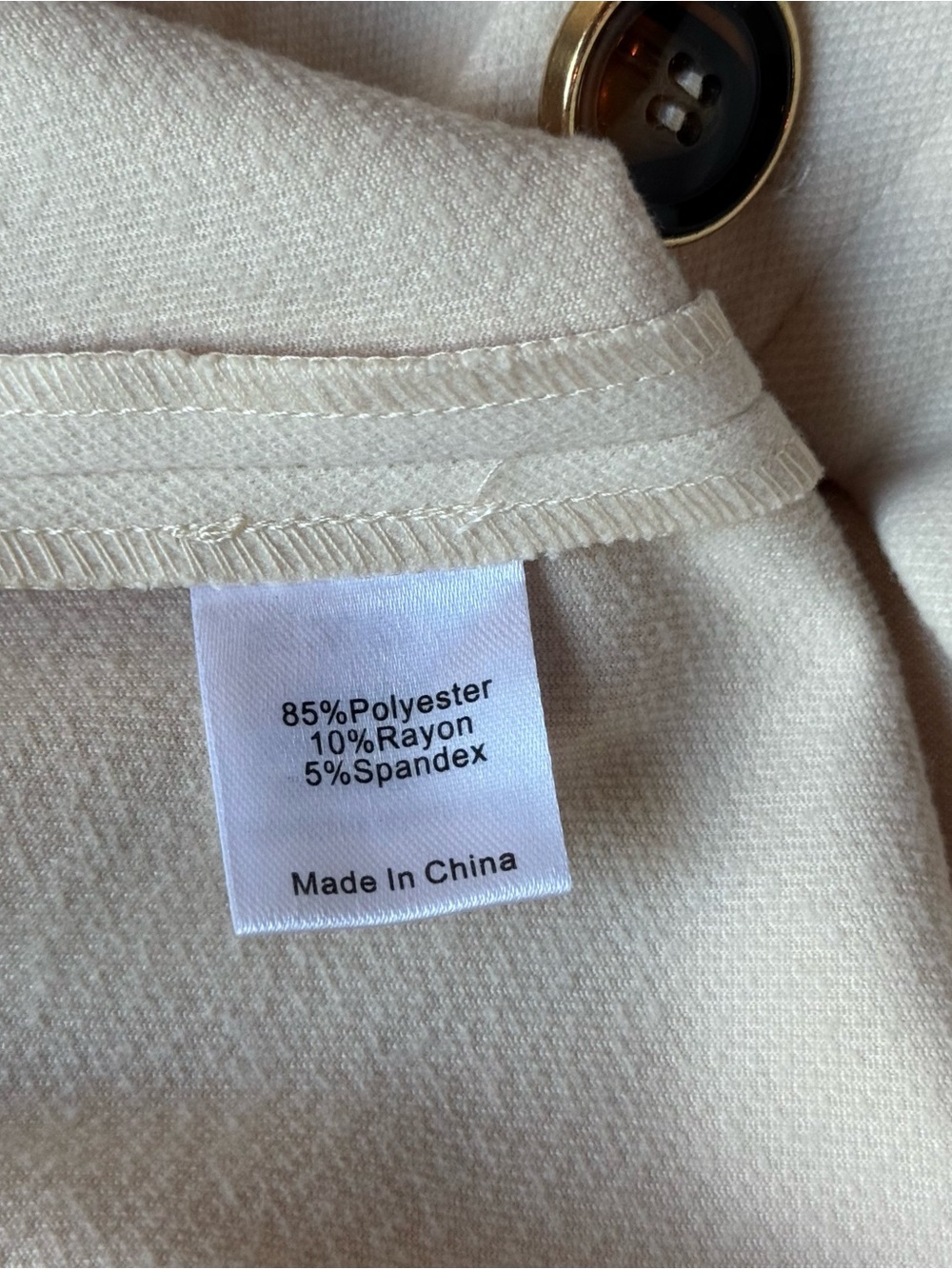Tuckerneck - The Ashford Pants Faux Suede Women's Straight Cream - Picture 5 of 5